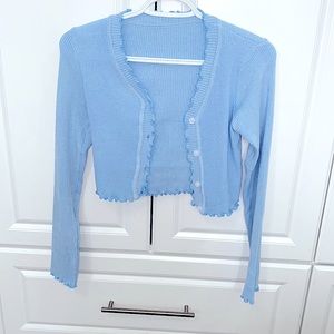 Light Blue Knitted Cardigan